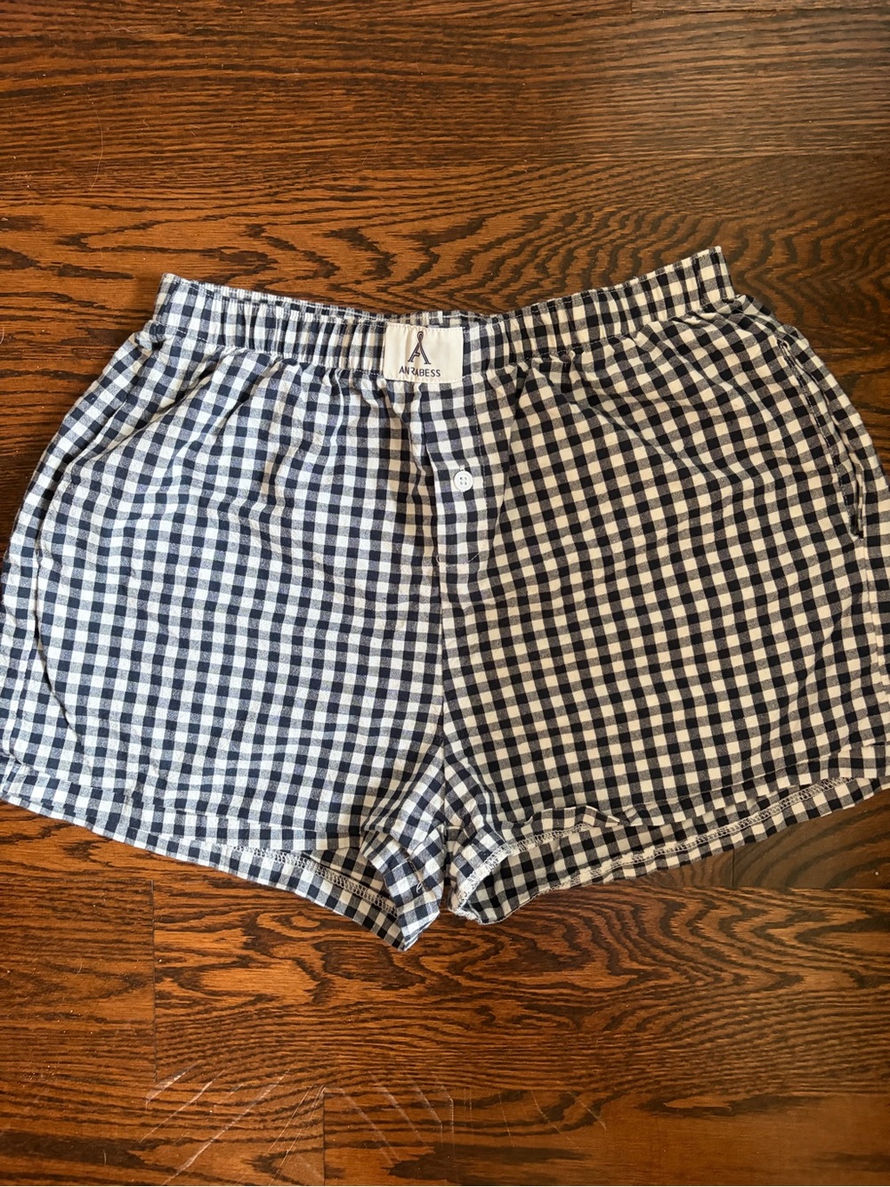 Women's Black & White Gingham Shorts